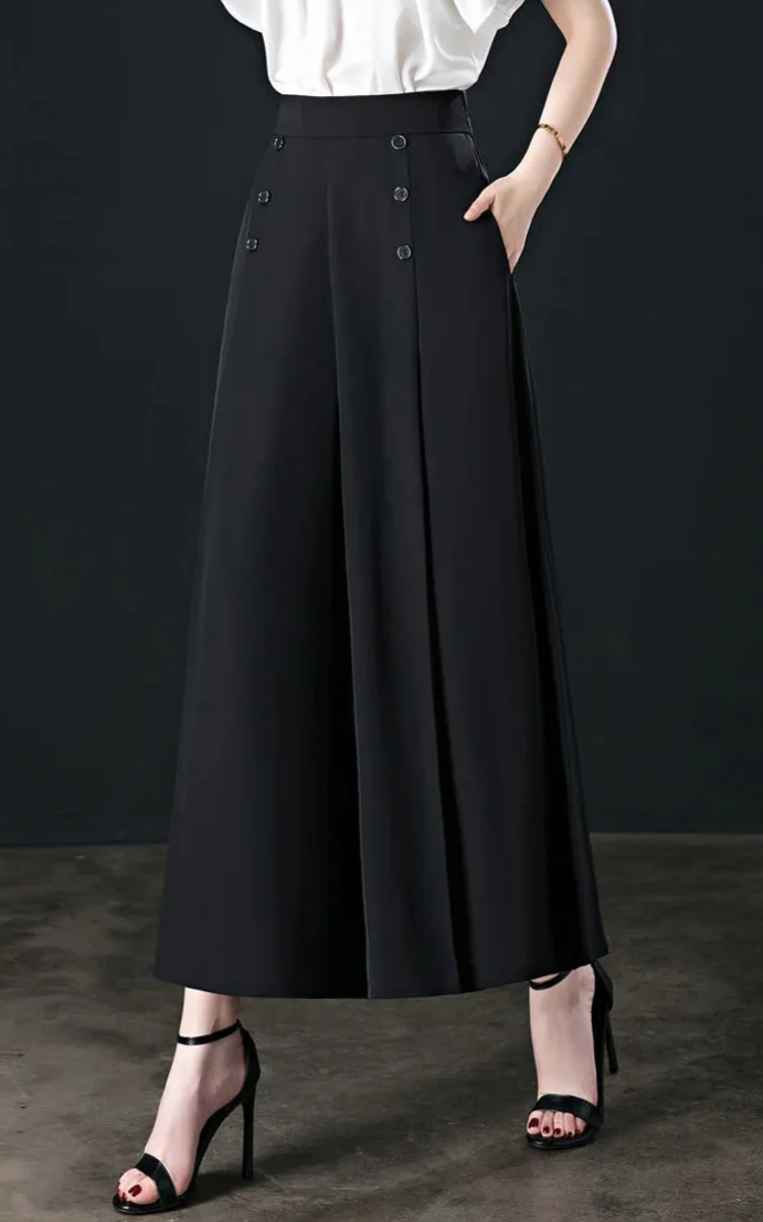 Kameya - Elegante geknöpfte Hose für Frauen