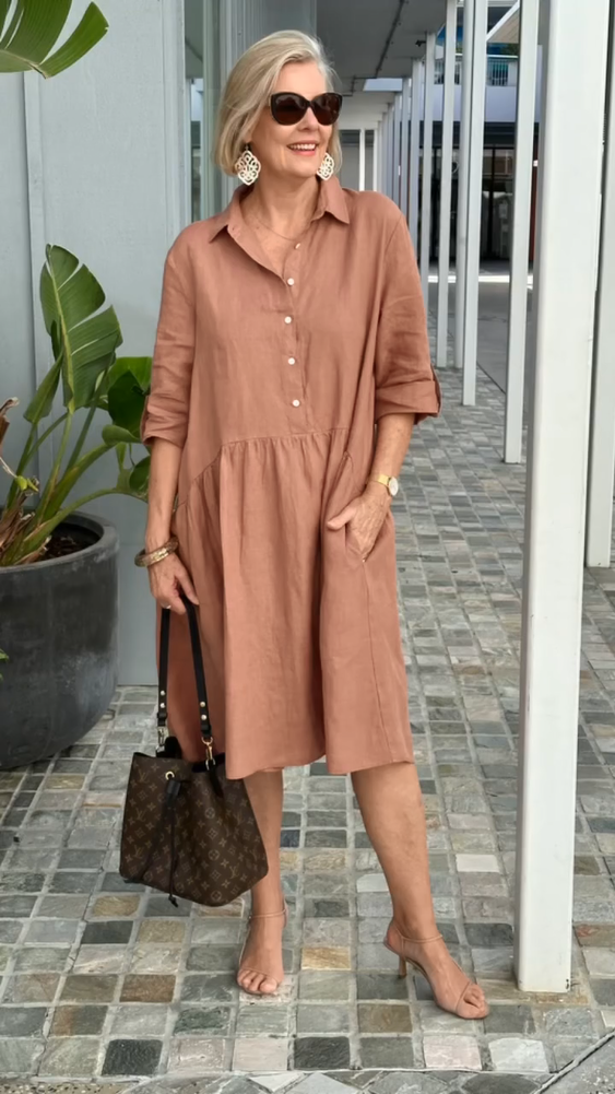 Palmer - Neues Freizeitkleid für Damen aus Leinen und Baumwolle