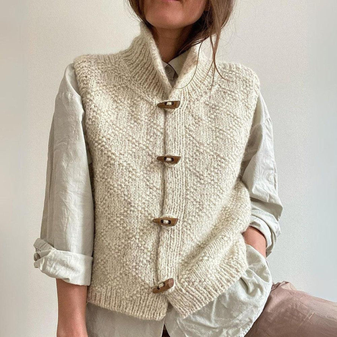Berthalin | Damen Ärmellose Strickjacke | Strick
