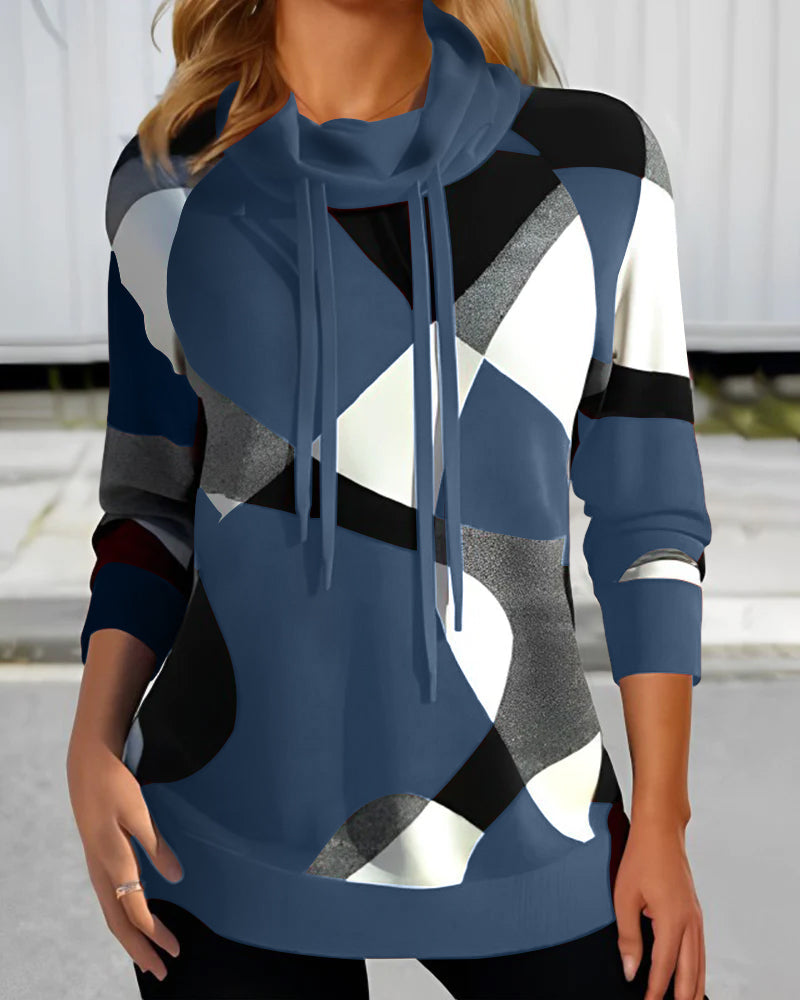 Elene™ | Geometrisches Sweatshirt in kontrastierenden Farben