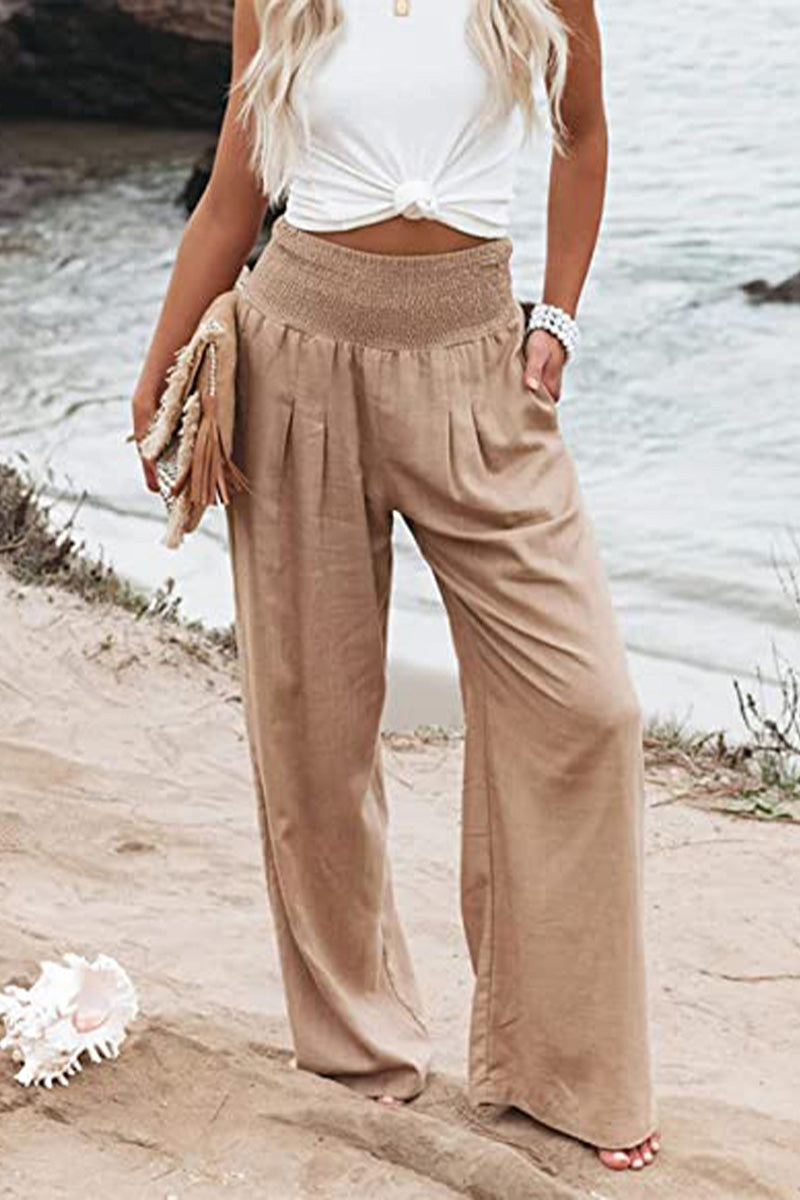 Herbst - Hose aus Baumwolle mit hoher Taille
