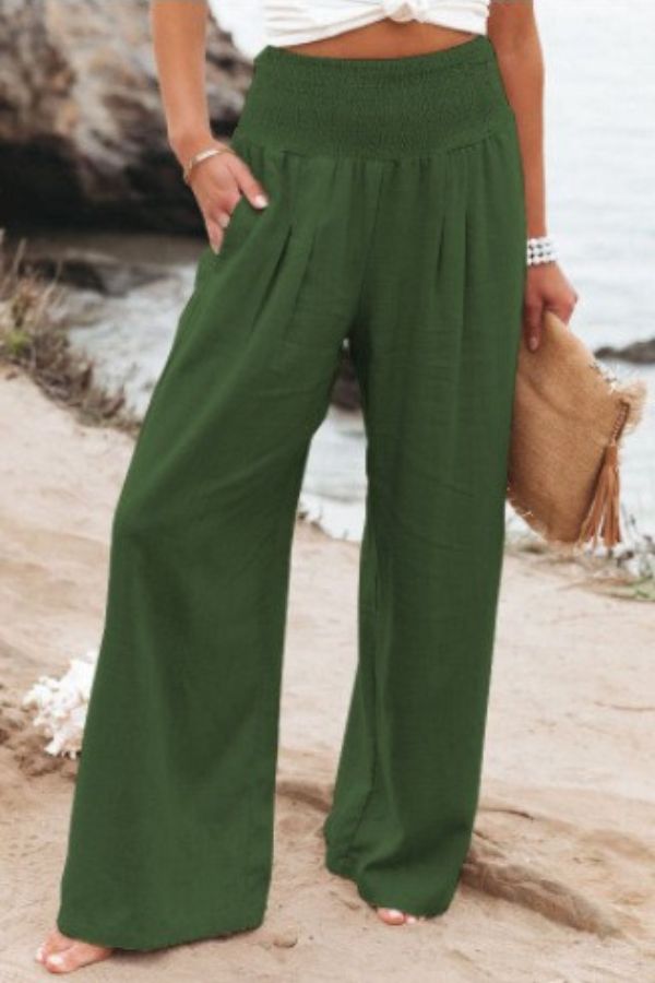 Herbst - Hose aus Baumwolle mit hoher Taille