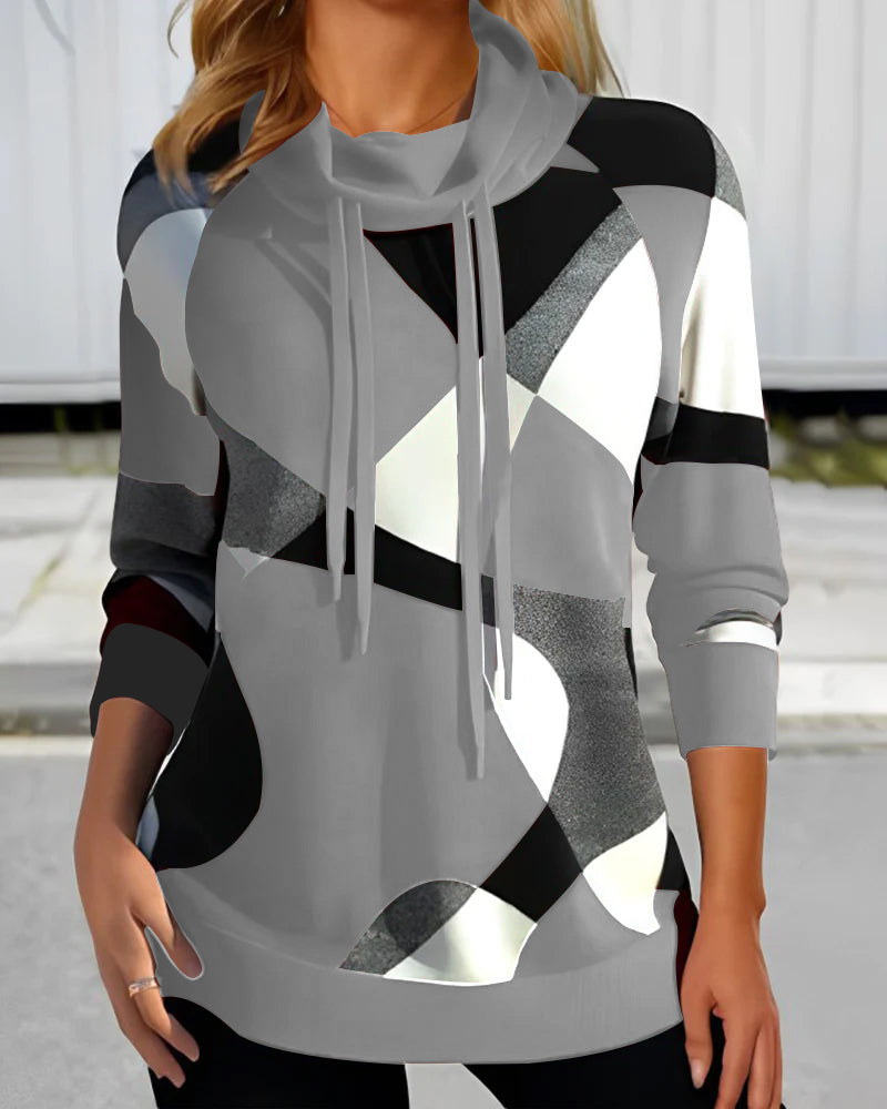 Elene™ | Geometrisches Sweatshirt in kontrastierenden Farben