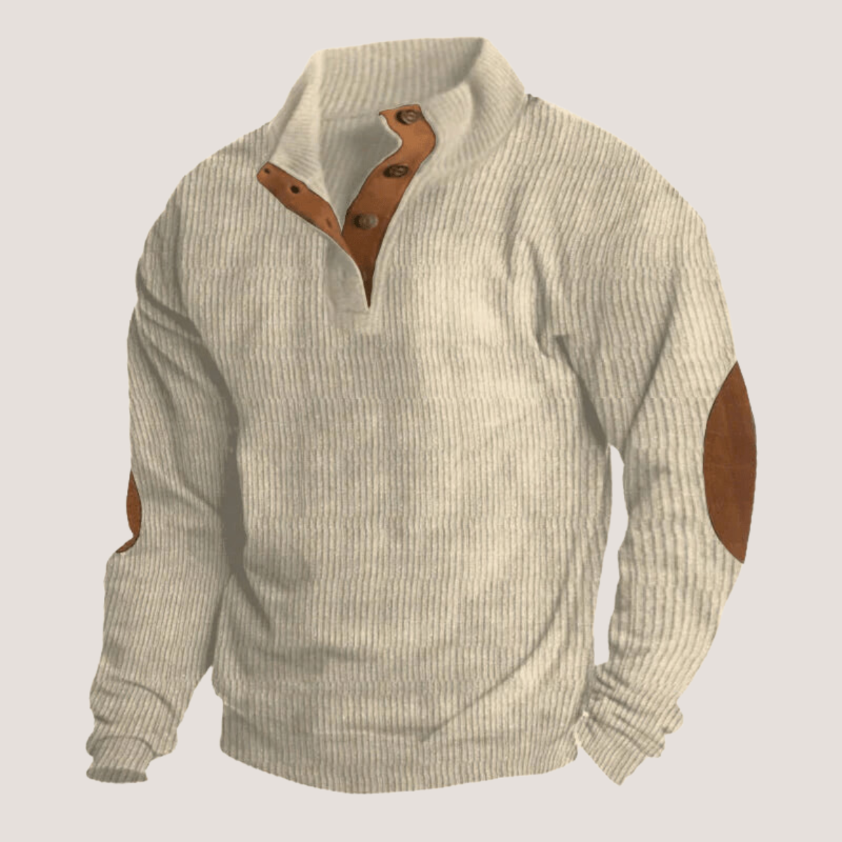 Bremer™ | Geripptes Sweatshirt mit Kragen