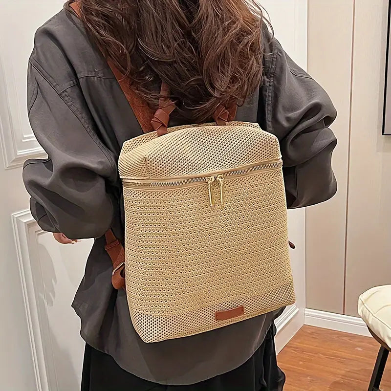 Amber | Trendy Woven Women's Backpack - Stylisch & funktionell
