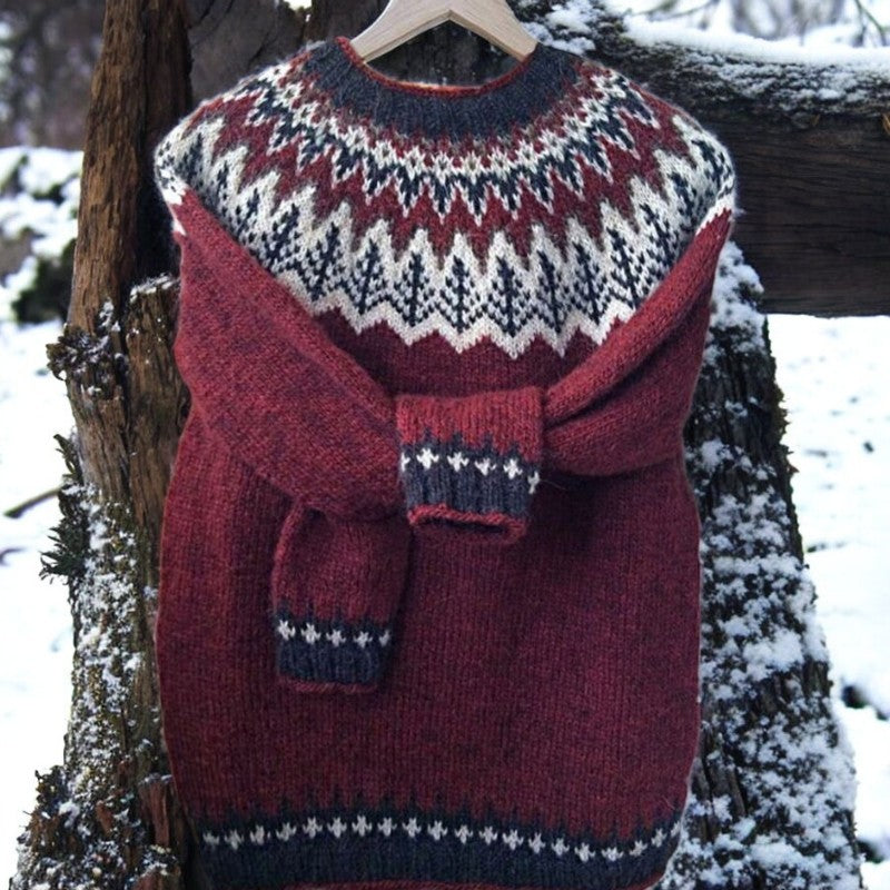 Zenova™ | Jacquard Pullover Elegant und Bequem
