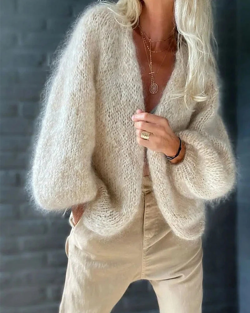 Elegante Strickjacke aus Wolle für Damen