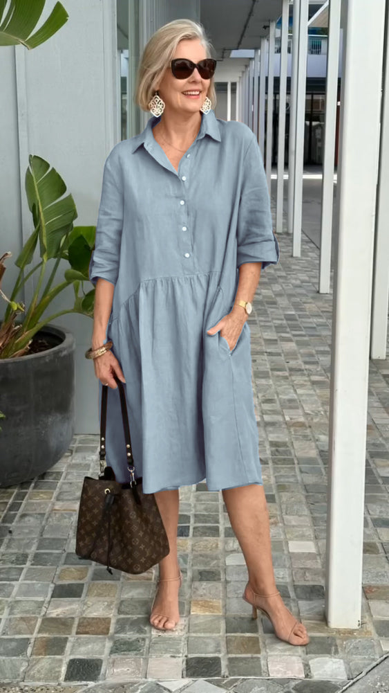 Palmer - Neues Freizeitkleid für Damen aus Leinen und Baumwolle
