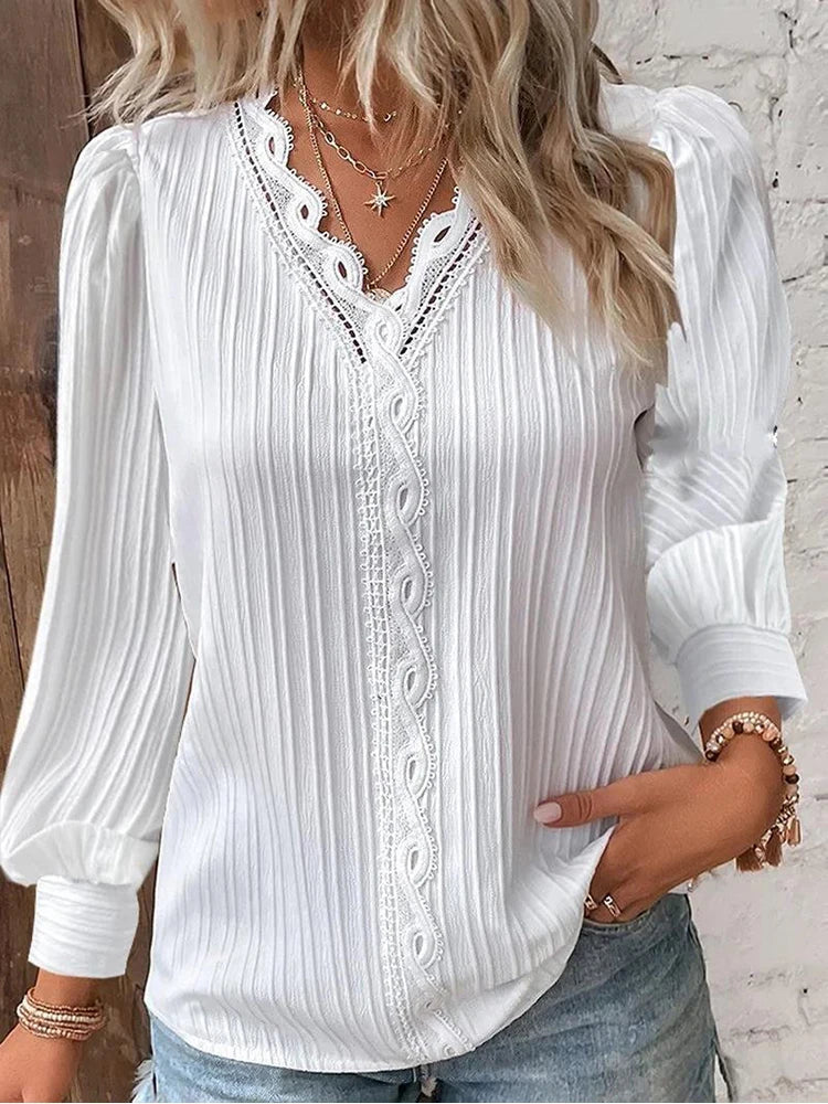 Lunorix™ | Leichte Bluse mit Spitzendetails