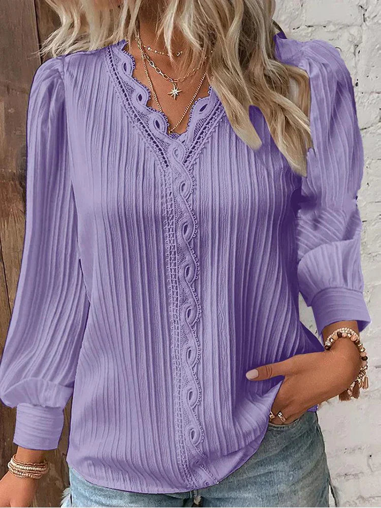 Lunorix™ | Leichte Bluse mit Spitzendetails