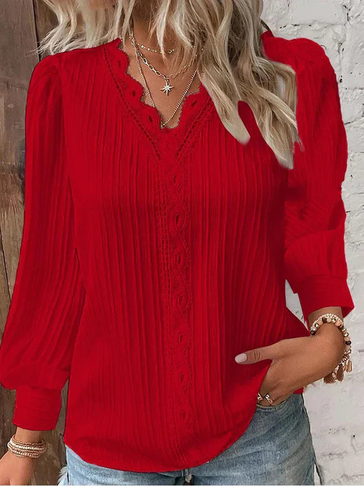 Lunorix™ | Leichte Bluse mit Spitzendetails