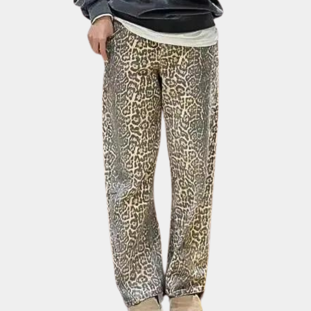 Malena - Damenjeans mit Leopardenmuster