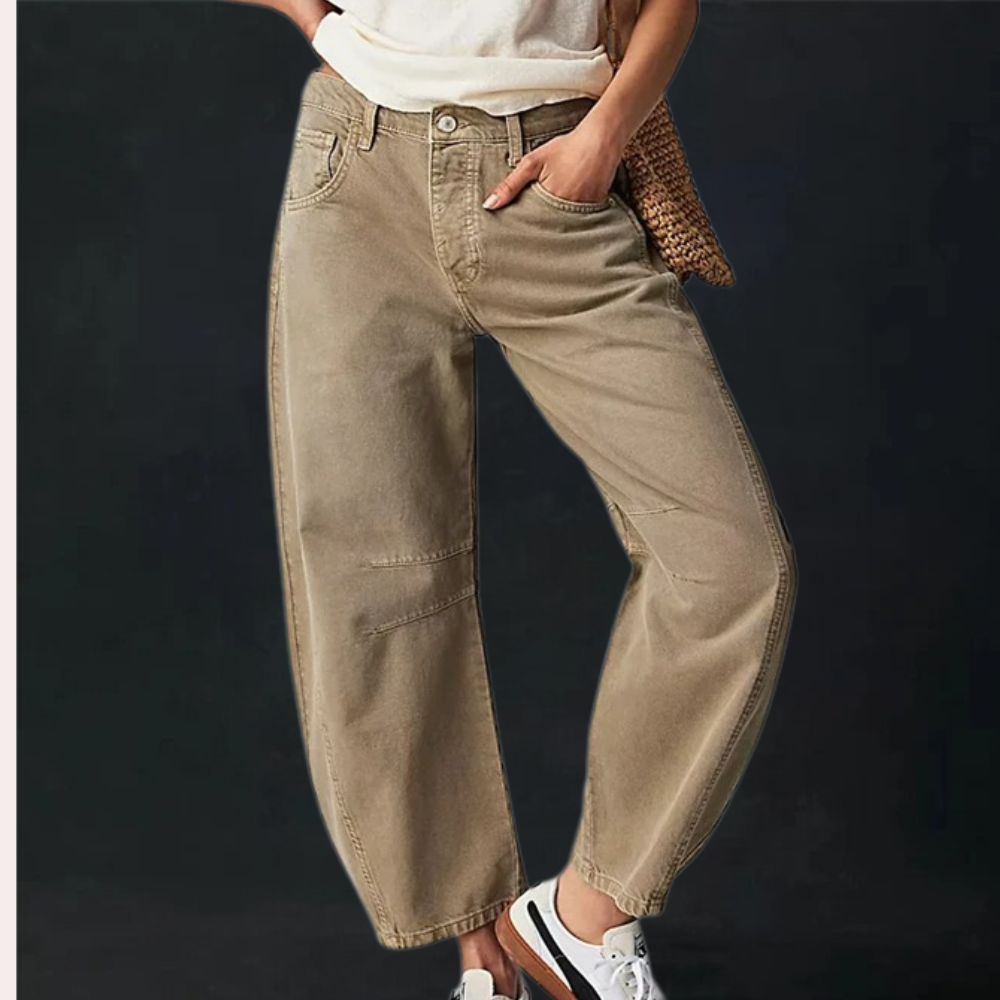 Trendige Jeans mit weitem Bein für Frauen