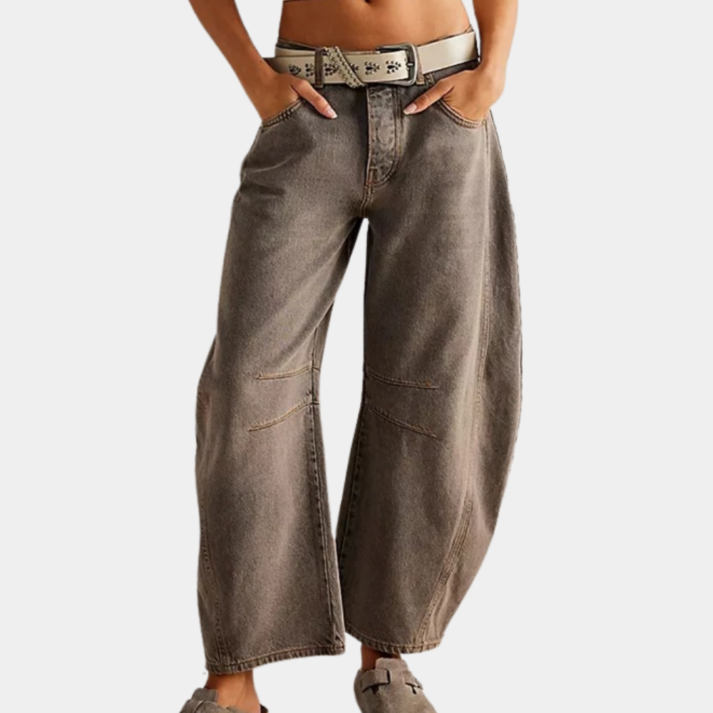 Trendige Jeans mit weitem Bein für Frauen