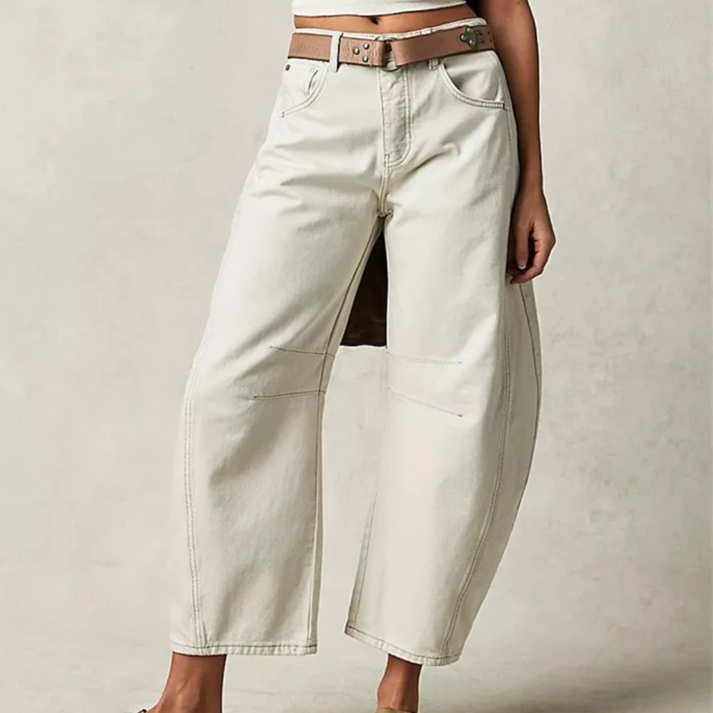 Trendige Jeans mit weitem Bein für Frauen