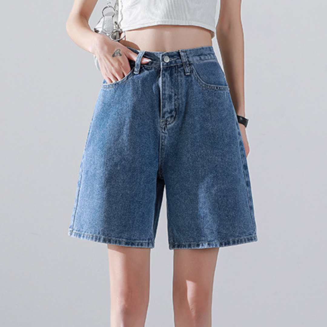 Liesel - Trendy Straight Denim Shorts für Frauen