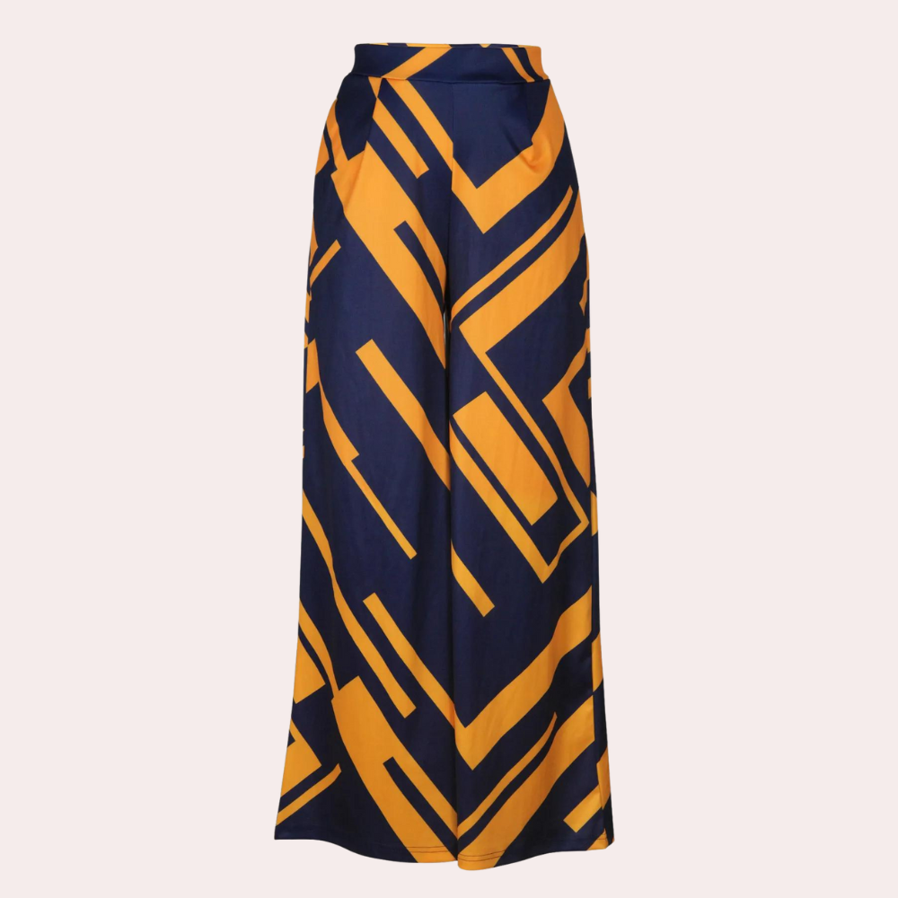 Fisseha - Stilvolle weite Damenhosen mit hoher Taille