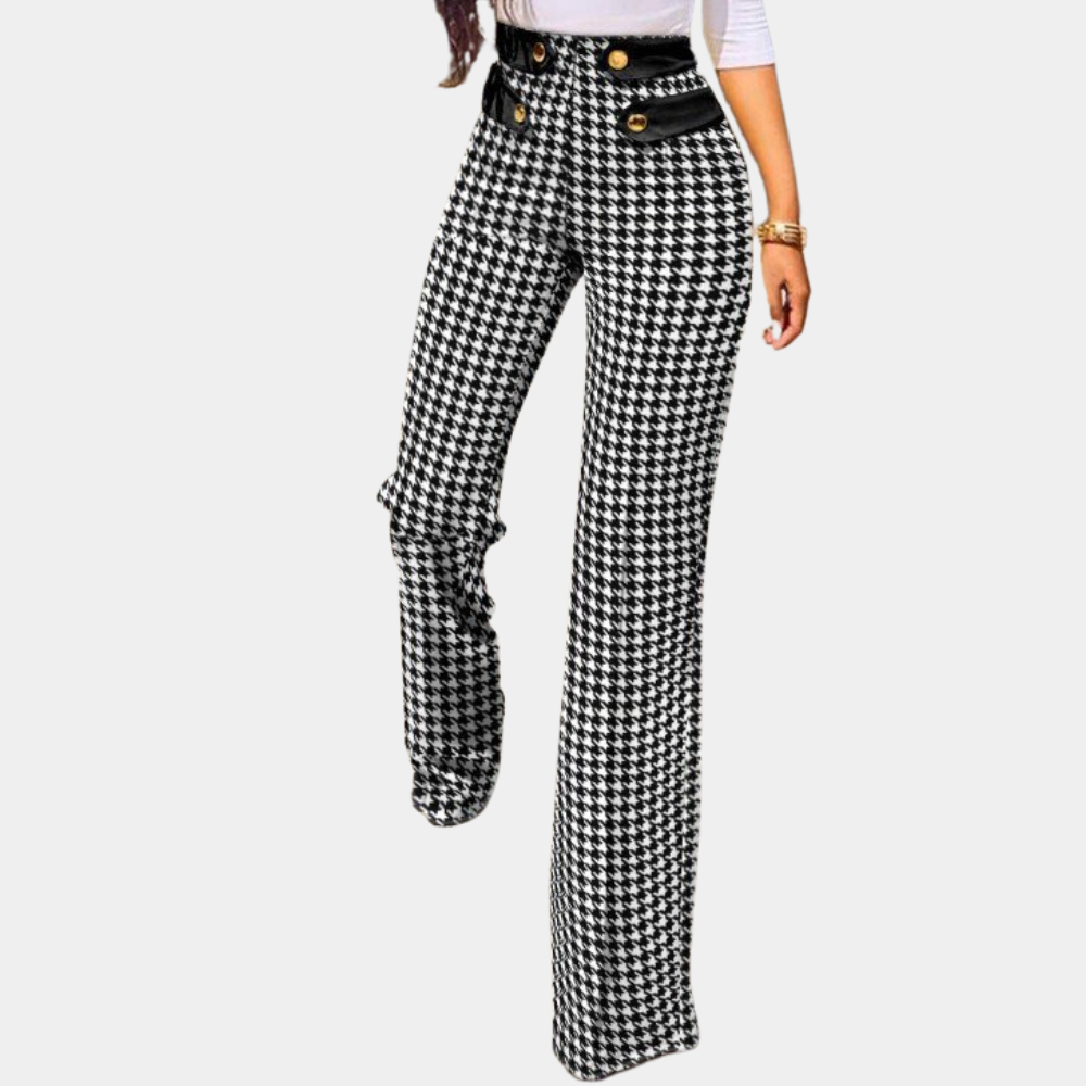 Zahara - Zeitlose Houndstooth-Hose für Frauen