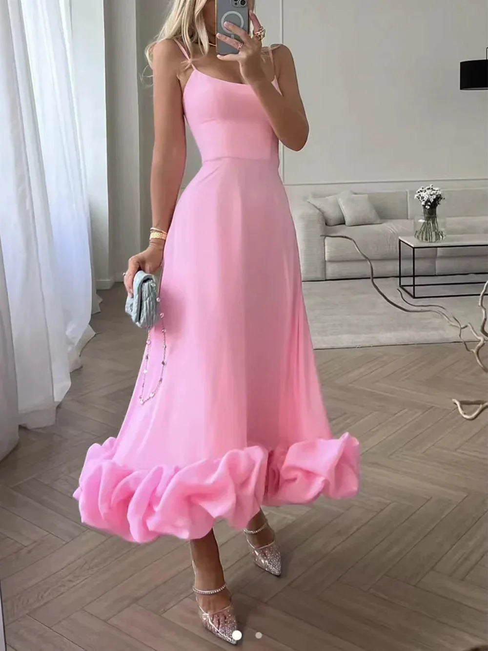 Emilia - Midikleid mit Volant und Bustier