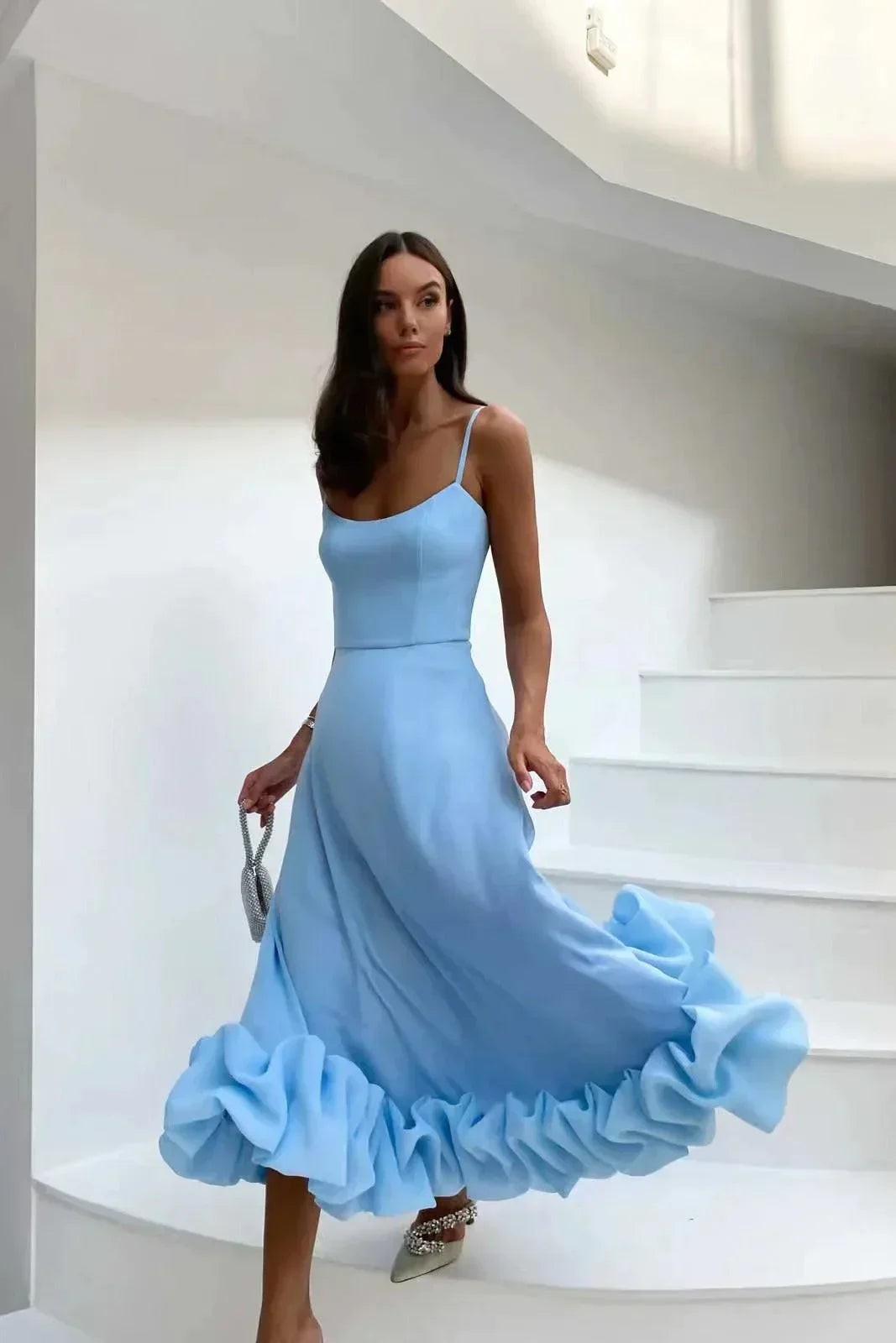 Emilia - Midikleid mit Volant und Bustier