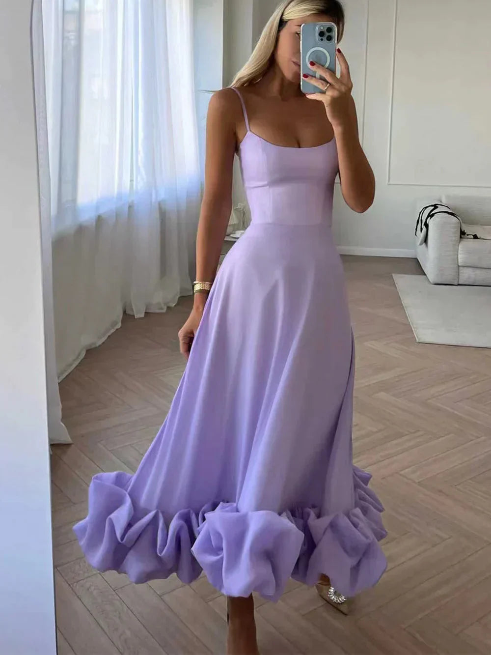 Emilia - Midikleid mit Volant und Bustier