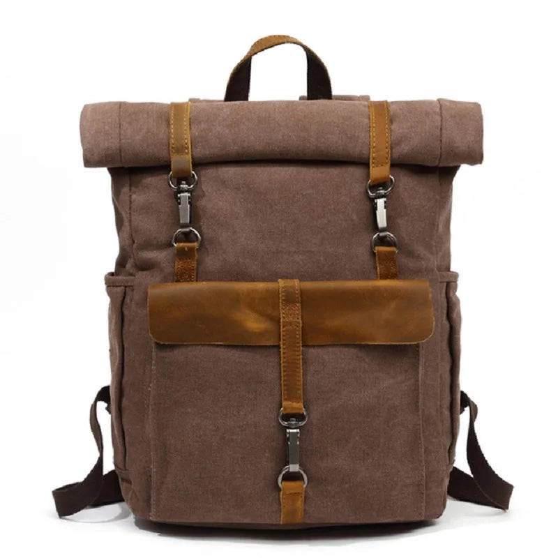 Benjamin | Großer Canvas-Laptop-Reiserucksack