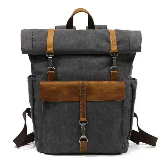 Benjamin | Großer Canvas-Laptop-Reiserucksack