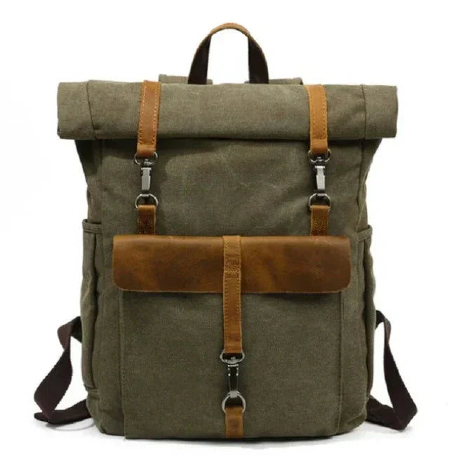 Benjamin | Großer Canvas-Laptop-Reiserucksack