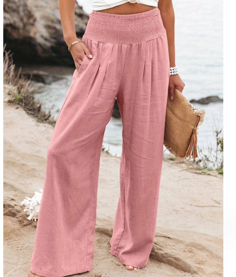 Herbst - Hose aus Baumwolle mit hoher Taille