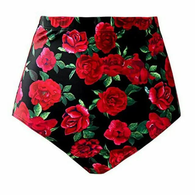 Noelia® | Sommer Damen High Waist Bikini Slip Floral Bademode