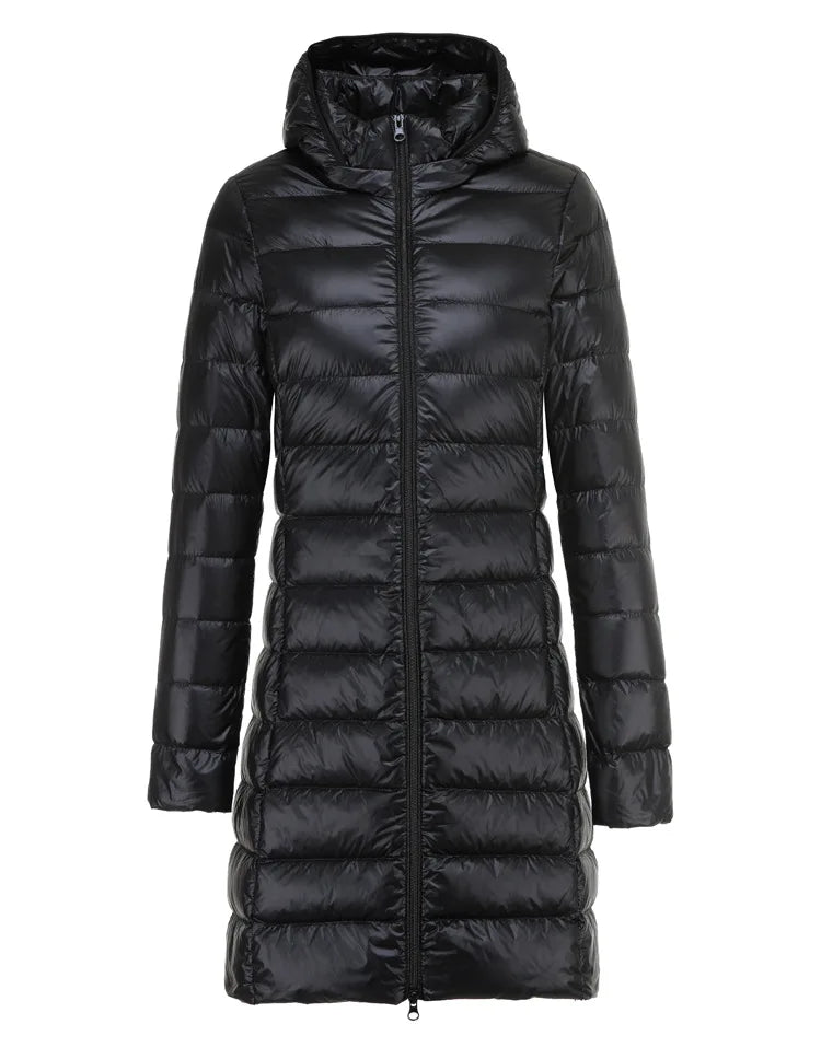 Arlithra™ | Ultraleichte lange Daunenjacke