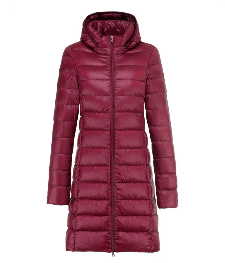 Arlithra™ | Ultraleichte lange Daunenjacke