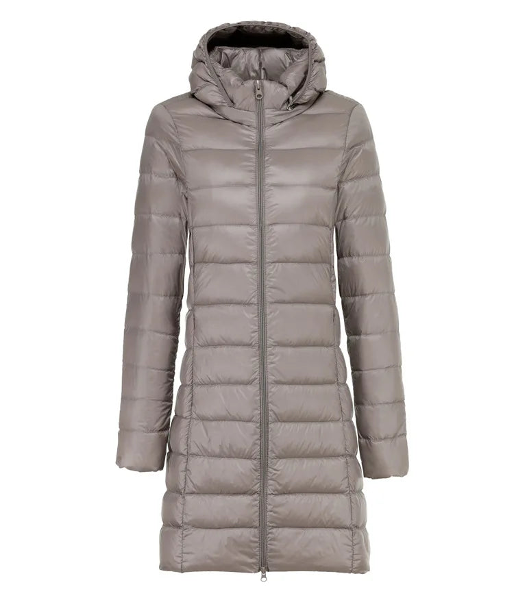 Arlithra™ | Ultraleichte lange Daunenjacke