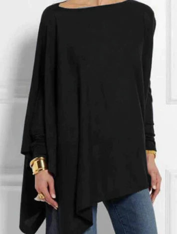Iris | Eleganter Poncho aus Kaschmirmischung mit asymmetrischem Schnitt