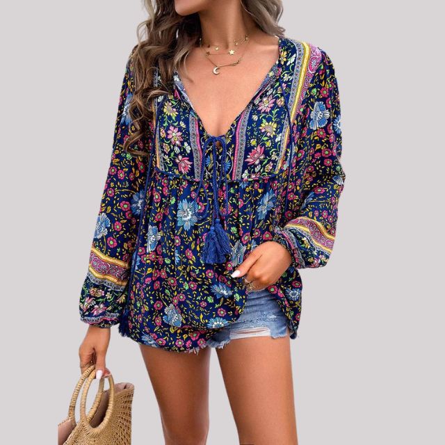 ByJules - Bohème-Bluse mit Paisleymuster