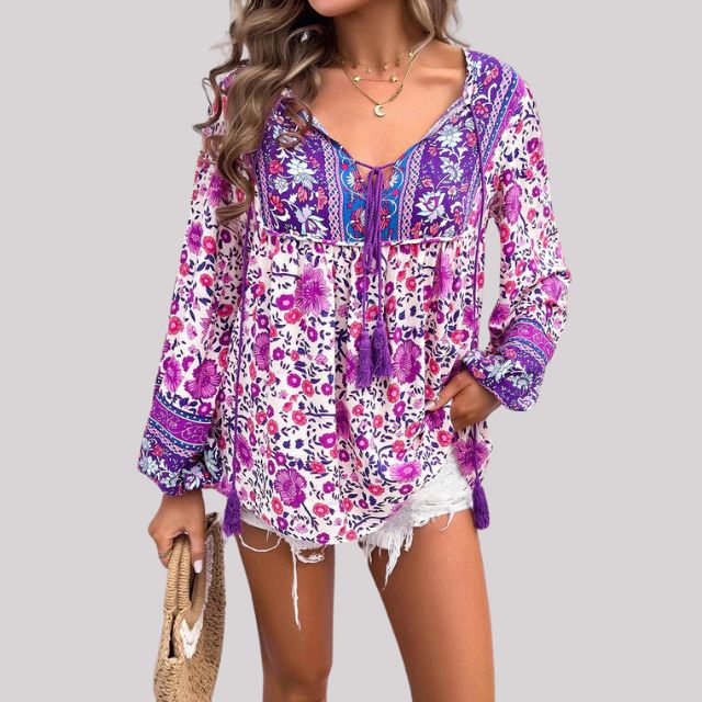 ByJules - Bohème-Bluse mit Paisleymuster