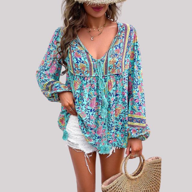 ByJules - Bohème-Bluse mit Paisleymuster