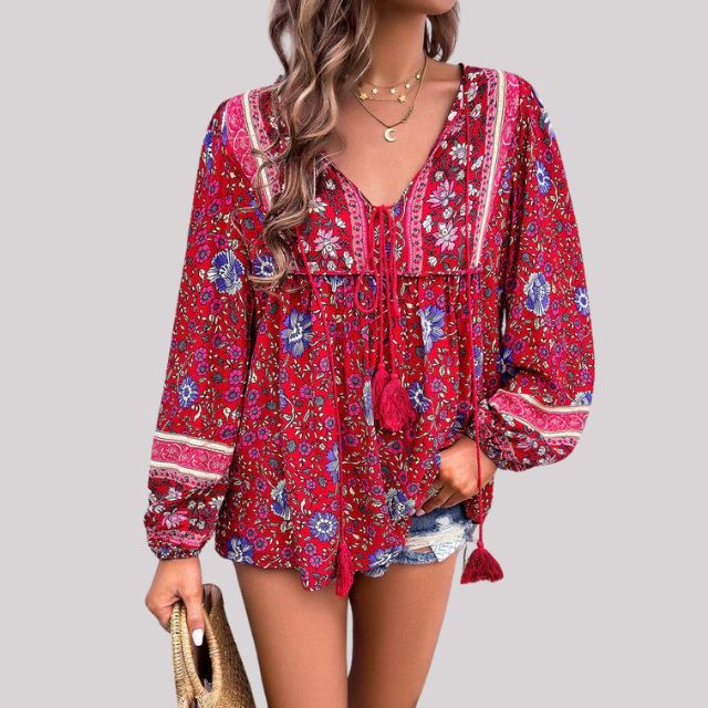 ByJules - Bohème-Bluse mit Paisleymuster