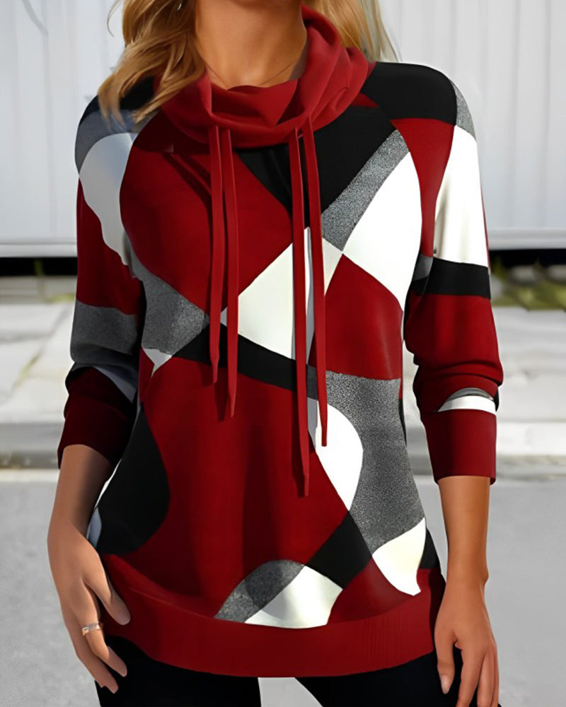 Elene™ | Geometrisches Sweatshirt in kontrastierenden Farben