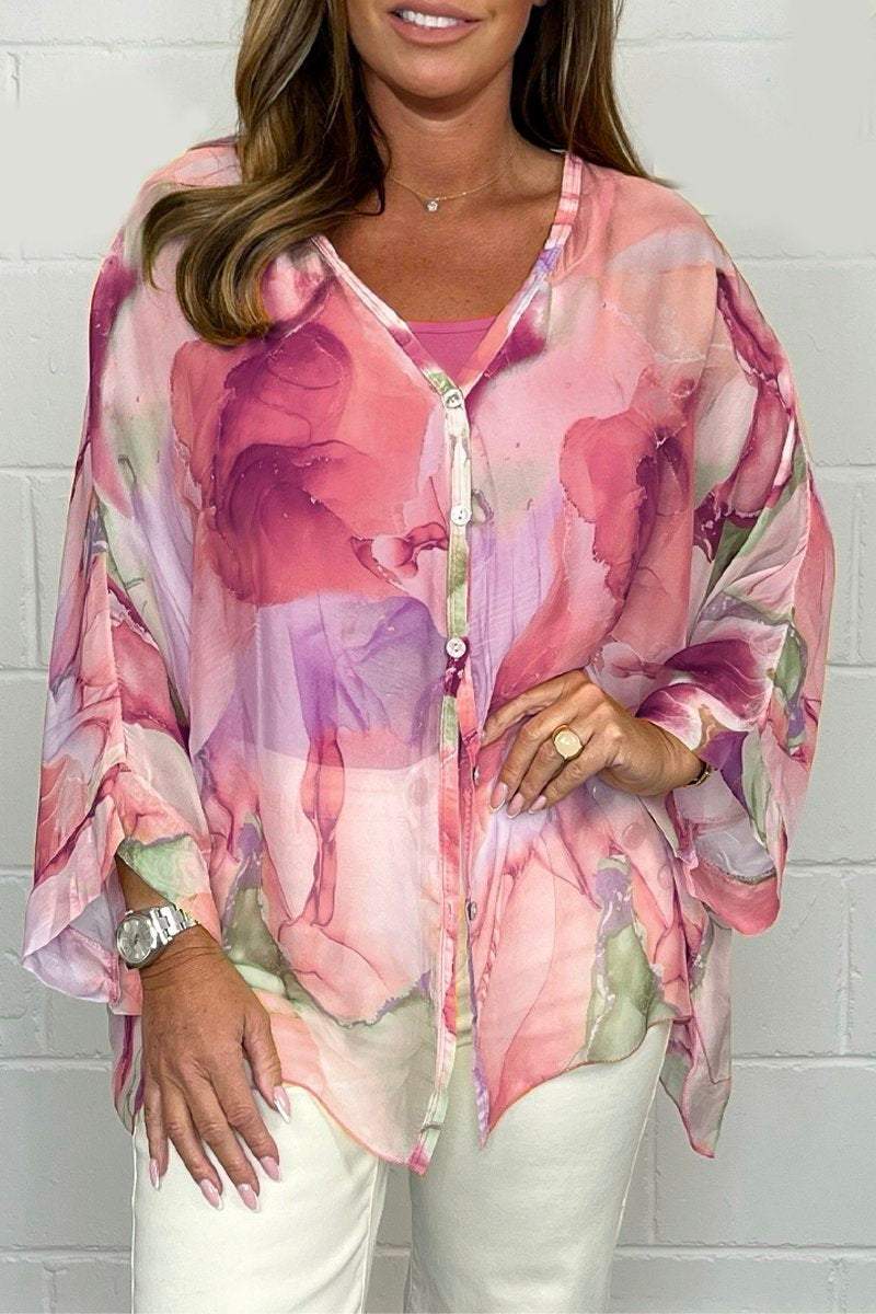 Amber | Stylische leichte Bluse mit Druck für Frauen