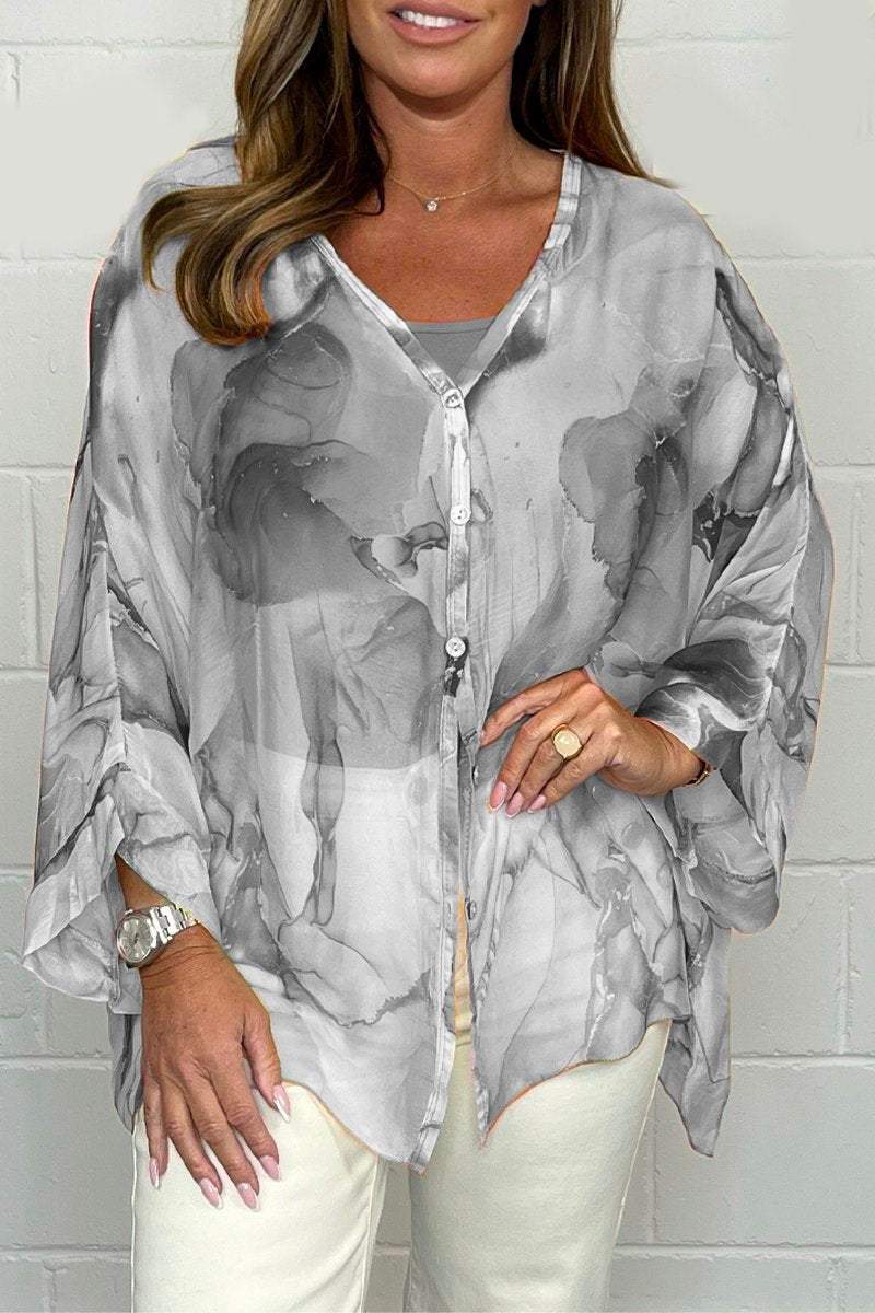 Amber | Stylische leichte Bluse mit Druck für Frauen