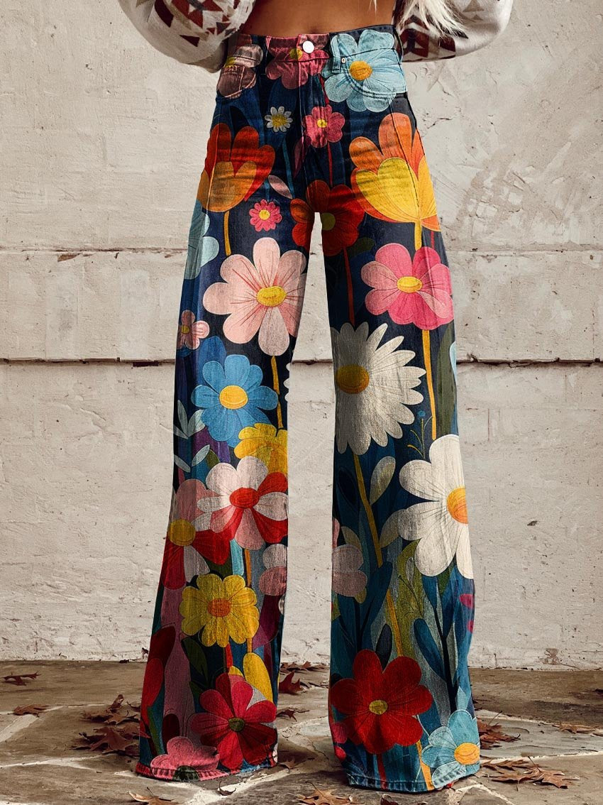 Floral™ | Weite Hose mit Blumenmuster