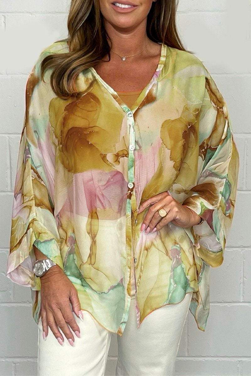 Amber | Stylische leichte Bluse mit Druck für Frauen