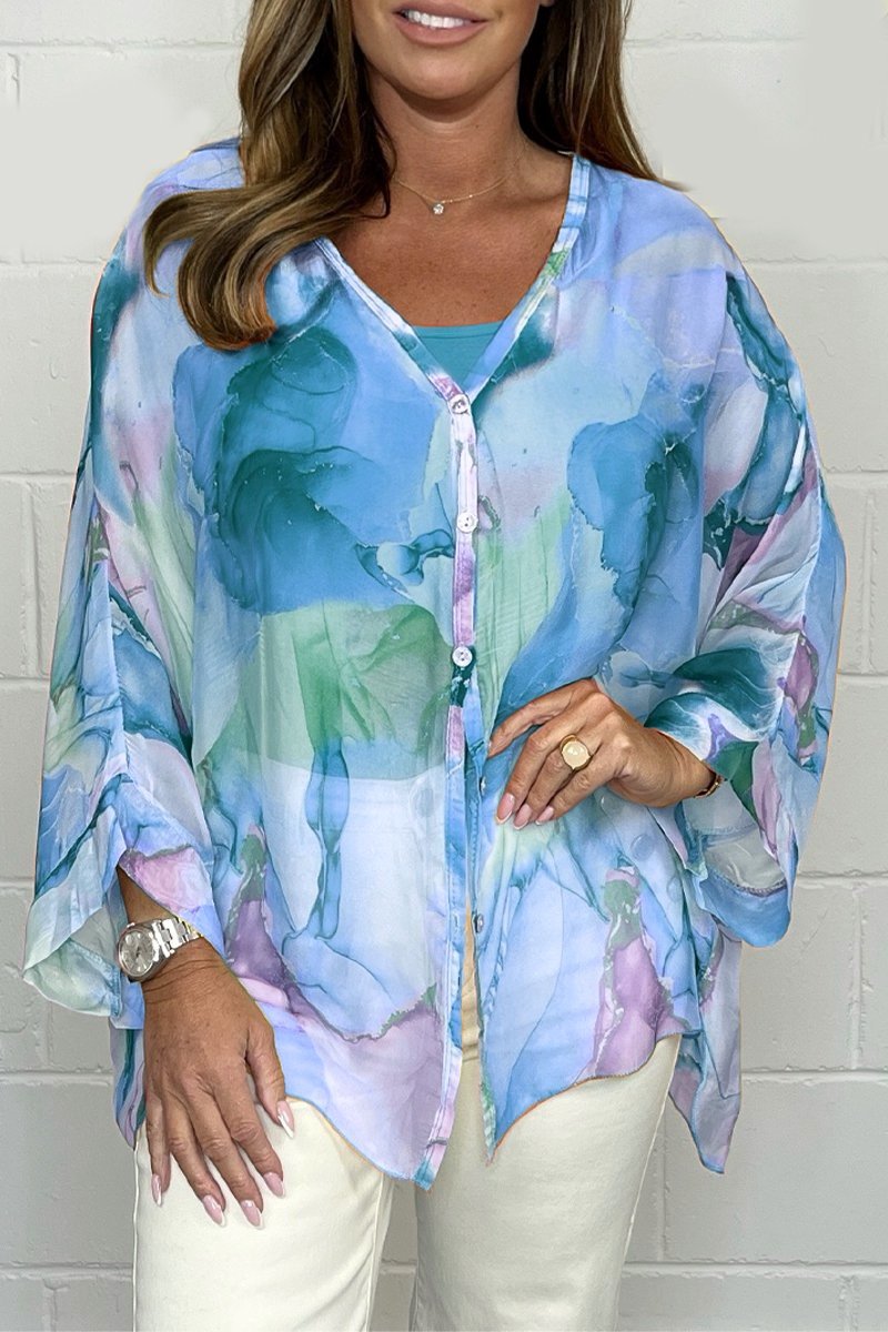 Amber | Stylische leichte Bluse mit Druck für Frauen