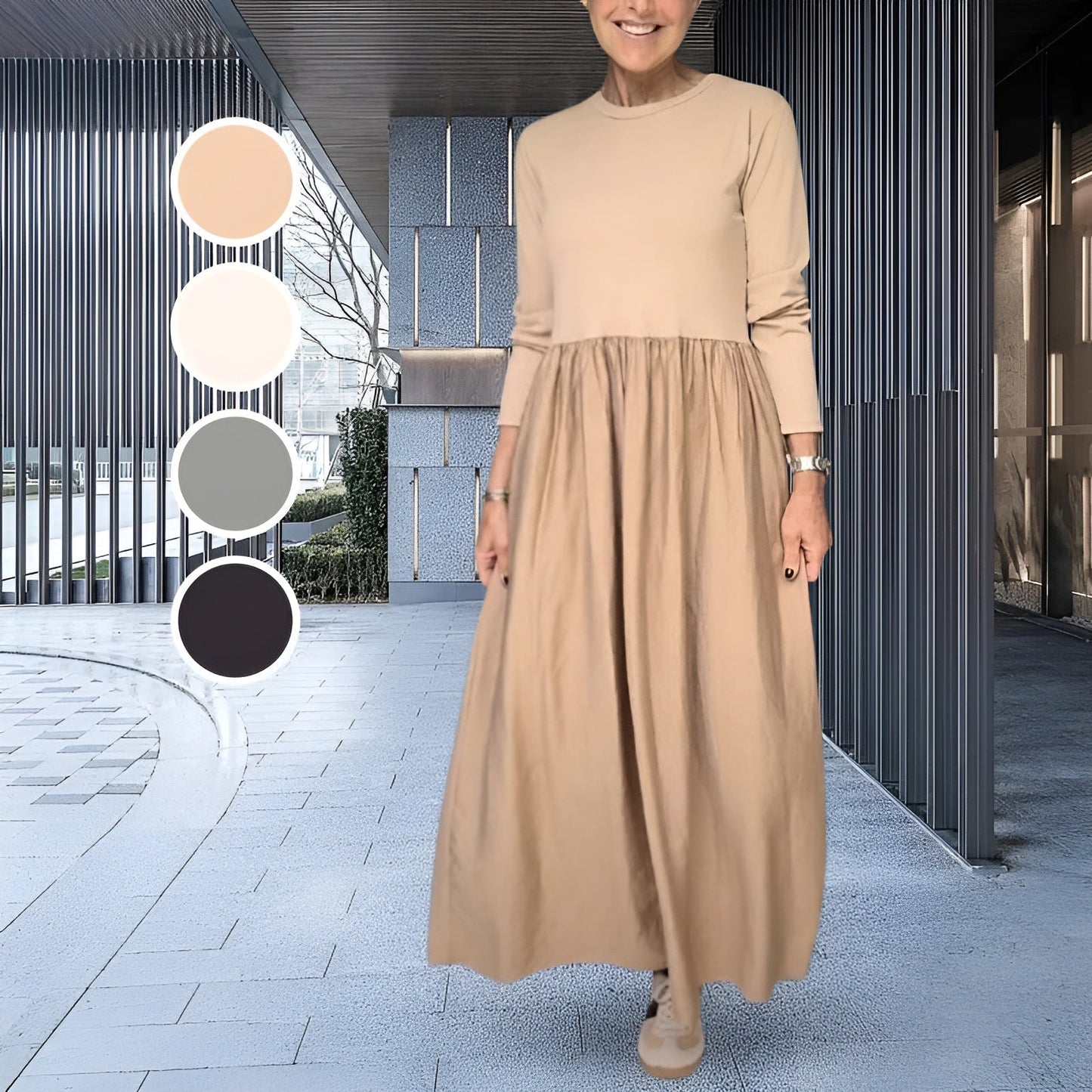 Zyneris™ | A-Linie Kleid Elegant und Bequem