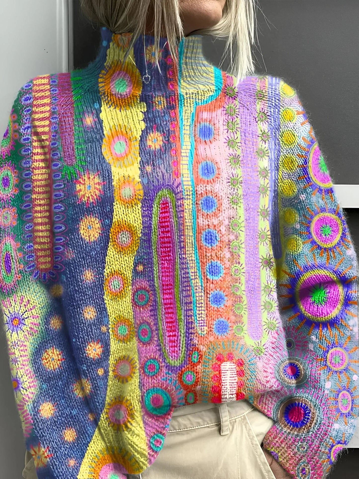 Zorvella™ | Farbiger Rollkragenpullover