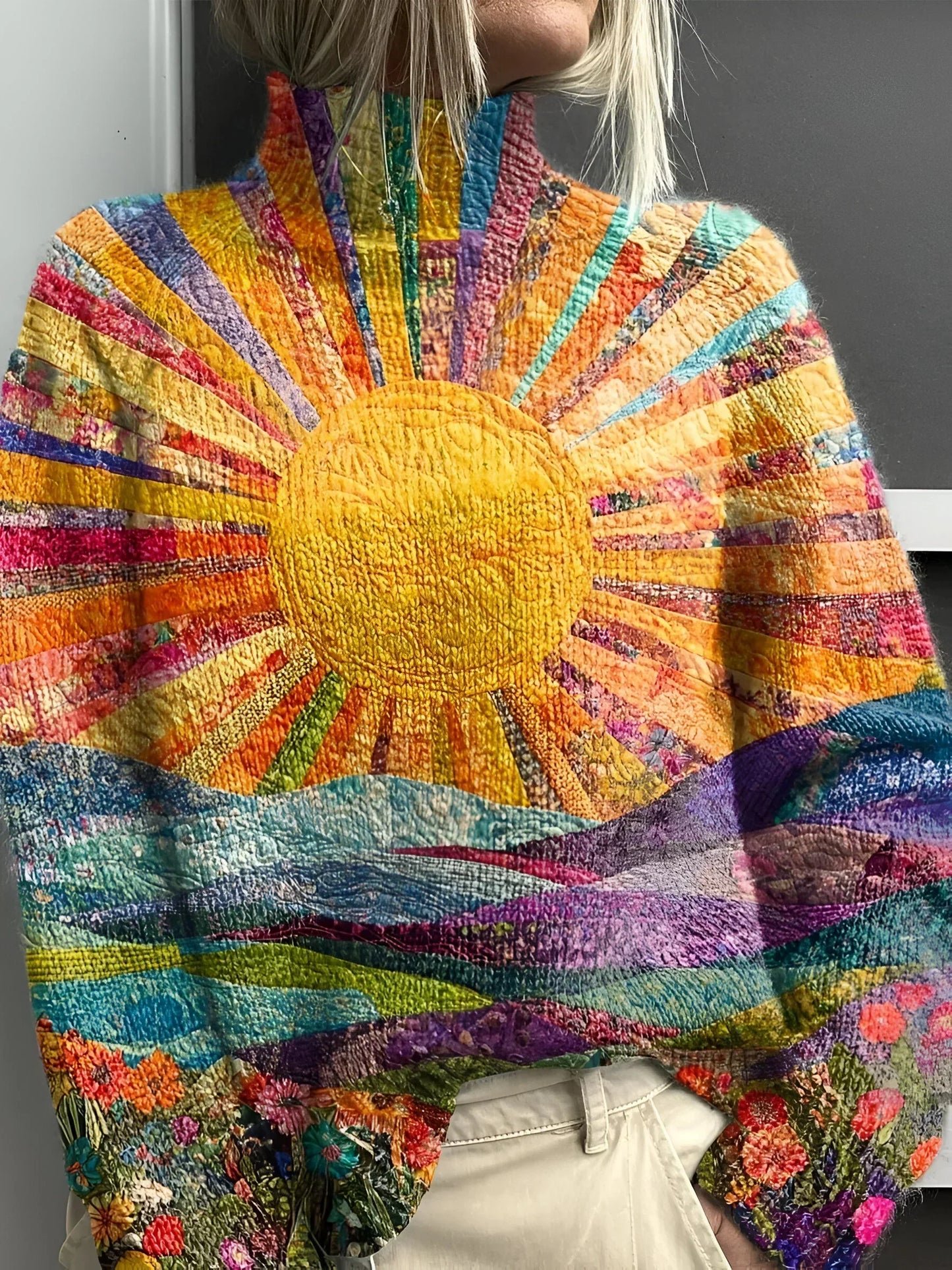Xyron™ | Fröhlicher mehrfarbiger Rollkragenpullover