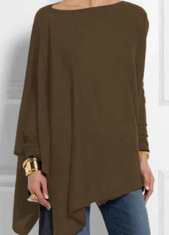 Iris | Eleganter Poncho aus Kaschmirmischung mit asymmetrischem Schnitt