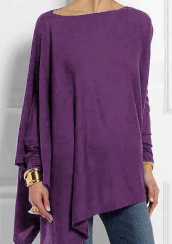 Iris | Eleganter Poncho aus Kaschmirmischung mit asymmetrischem Schnitt