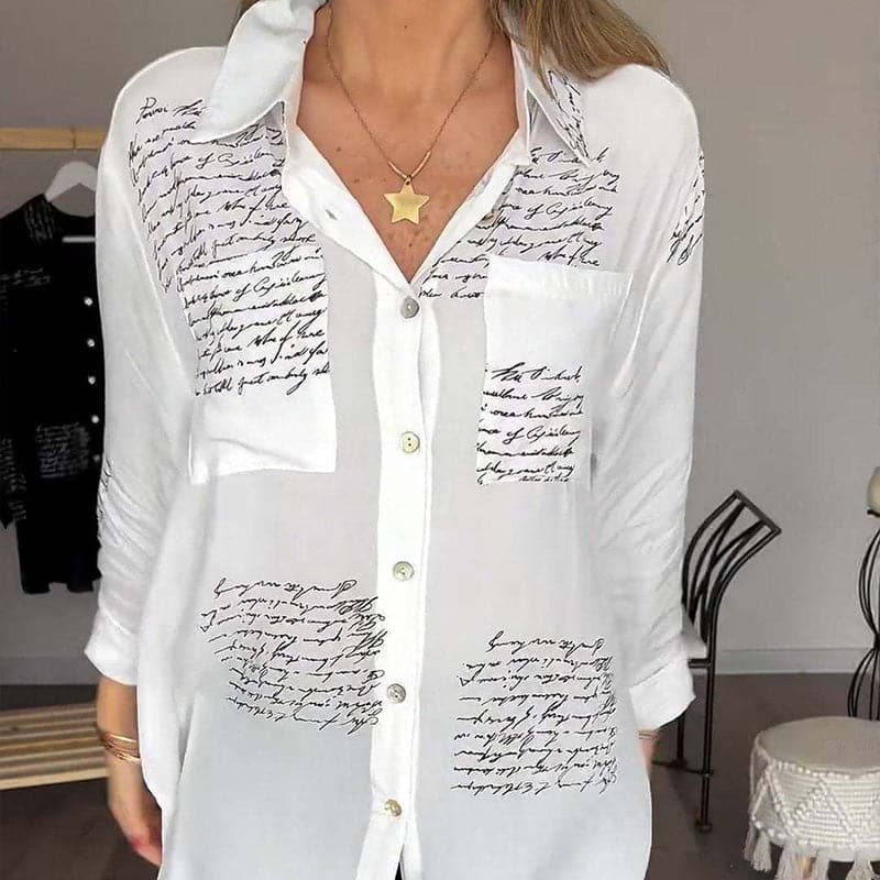 Maryam | Elegante lange Bluse mit Knöpfen